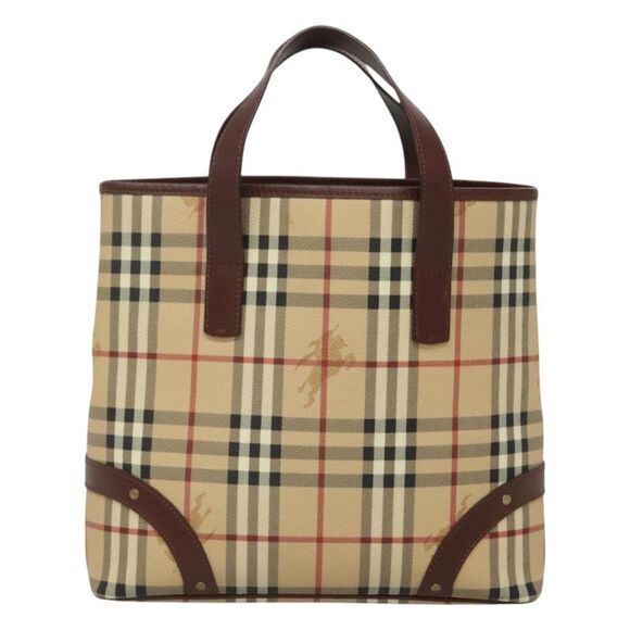 Burberry Nova Check Beige Canvas Tote Bag (Pre-Owned) - Picture 1 of 16